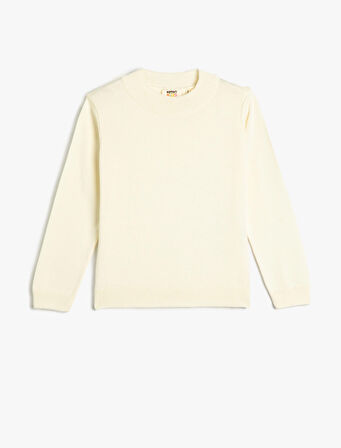 Kazak Triko Basic Uzun Kollu Yarım Dik Yaka