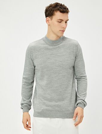 Akrilik Triko Kazak Yarım Balıkçı Yaka