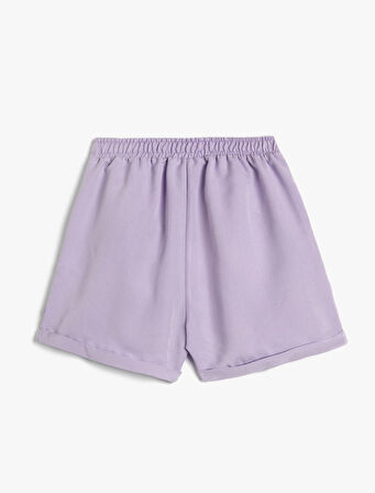 Şort Beli Lastikli Modal Kumaş Cepli Pile Detaylı