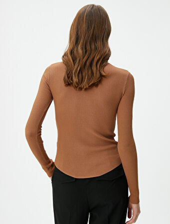 Boğazlı Kazak Basic Fitilli