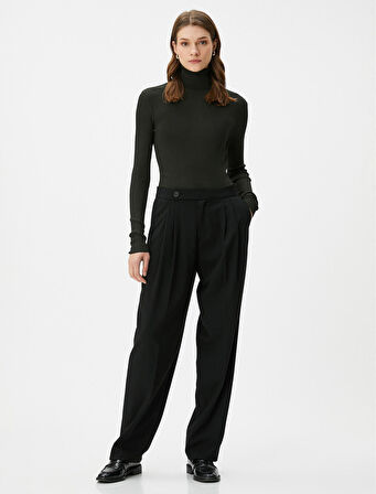 Boğazlı Kazak Basic Fitilli