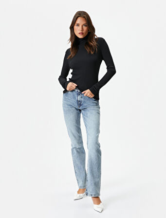 Boğazlı Kazak Basic Fitilli