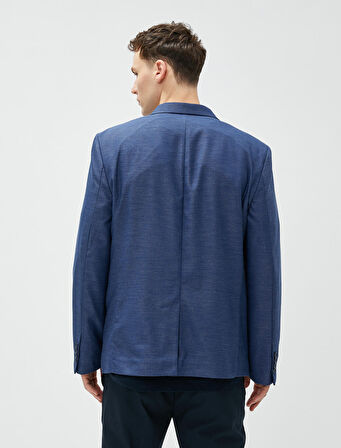 Blazer Slim Fit Düğme Detaylı Cepli
