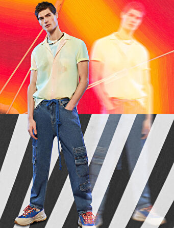 Kargo Kot Pantolon Cep Detaylı Düğmeli Pamuklu