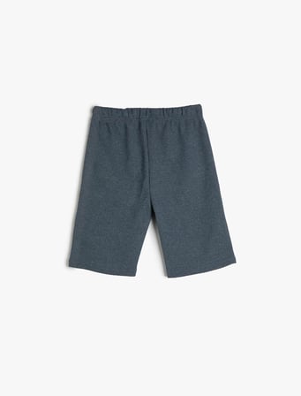 Beli Bağcıklı Şort Dokulu