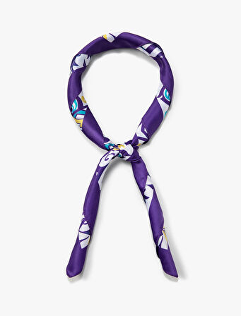 Bandana Floral Baskılı Parlak