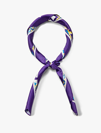 Bandana Floral Baskılı Parlak