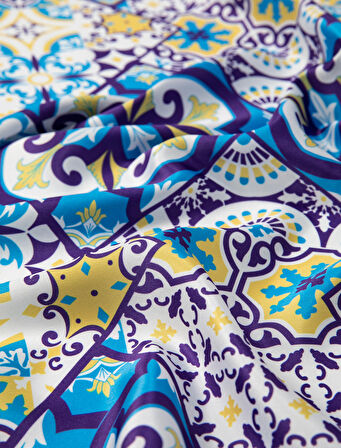Bandana Floral Baskılı Parlak