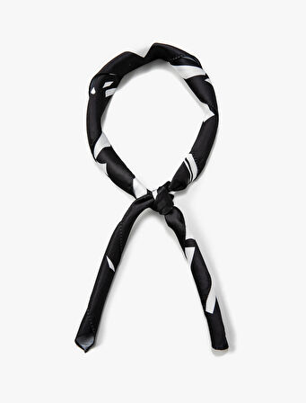 Bandana Floral Baskılı Parlak