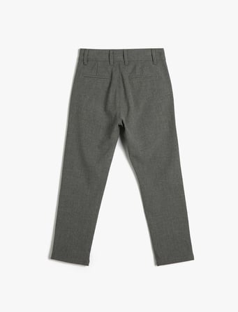 Pantolon Normal Paça İçten Ayarlanabilir Lastikli Bel