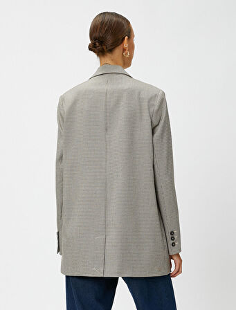 Oversize Blazer Ceket Tek Düğmeli