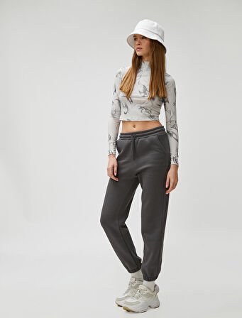 Jogger Eşofman Altı Beli Lastikli Bağcıklı Cep Detaylı