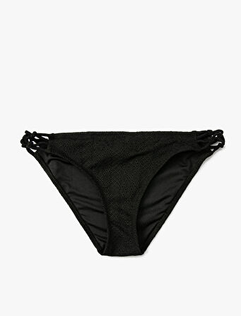 Fisto İşlemeli Bikini Altı Yanları Biye Detaylı Normal Bel