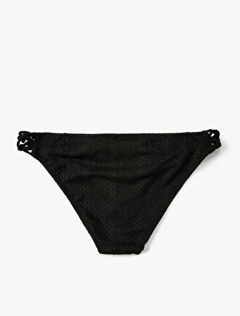 Fisto İşlemeli Bikini Altı Yanları Biye Detaylı Normal Bel