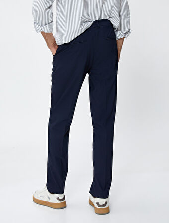 Kumaş Pantolon Slim Fit Düğmeli Cep Detaylı