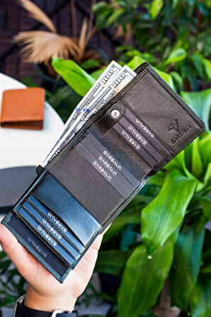 Garbalia Metz Hakiki Deri İçten Patlı Erkek Cüzdanı