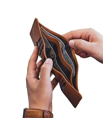 Garbalia Western % 100 Hakiki Deri Mıknatıs Kapakl-Taba