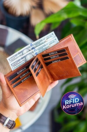 Garbalia Liverpool Hakiki Deri Bozuk Para Bölmeli -Taba