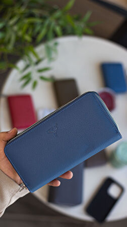 Garbalia Orleans Hakiki Deri Telefon Bölmeli El Çantası Cüzdan Kartlık