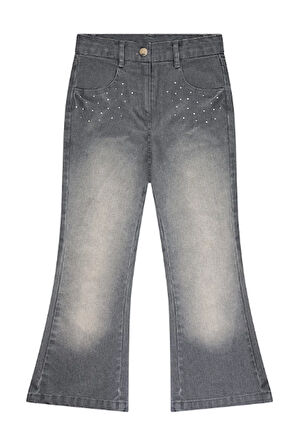 Kız Çocuk İspanyol Paça Denim Pantolon MNT25K237