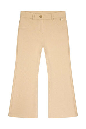 Kız Çocuk İspanyol Paça Simli Örme Pantolon MNT25K214