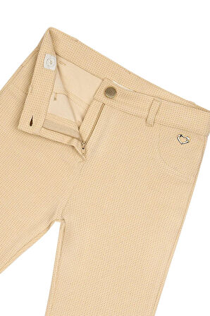 Kız Çocuk İspanyol Paça Simli Örme Pantolon MNT25K214