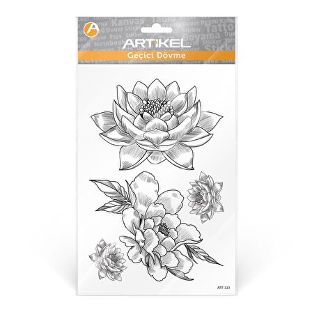 Lotus-2 Geçici Dövme,Geçici Tattoo ,Vücut Dövme,Kol Bilek Dövme,Boyun Dövme,Sırt Dövme