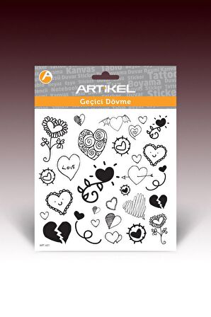 Kalp Geçici Dövme,Geçici Tattoo ,Vücut Dövme,Kol Bilek Dövme,Boyun Dövme,Sırt Dövme