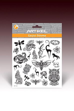 Animals -2 Geçici Dövme,Geçici Tattoo ,Vücut Dövme,Kol Bilek Dövme,Boyun Dövme,Sırt Dövme