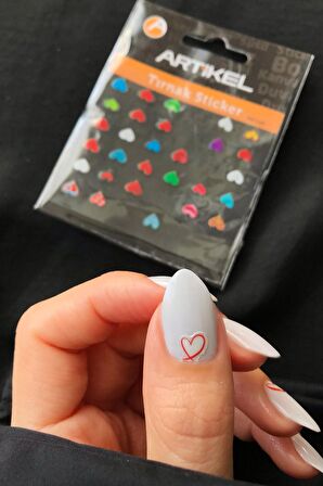 Kalpler Tırnak Sticker , Nail Sticker, Nail Art