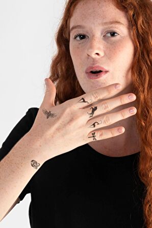 Animals -2 Geçici Dövme,Geçici Tattoo ,Vücut Dövme,Kol Bilek Dövme,Boyun Dövme,Sırt Dövme