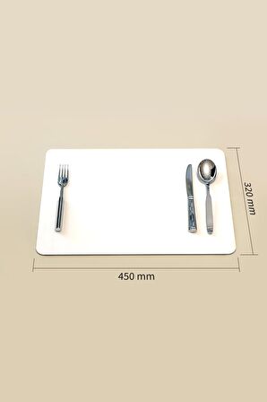 Dekoratif Baskılı Keçe Amerikan Servisi, Supla 4'Lü Servis Takım  -395