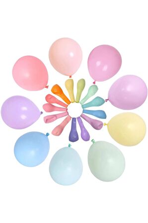 Makaron Balon 12" İnç 25 Adet Karışık Renkli Balon