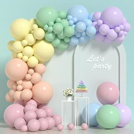 Makaron Balon 12" İnç 100 Adet Karışık Renkli Balon