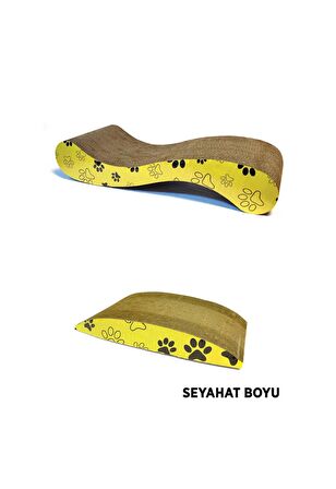 Ondüle Karton Kedi Tırmalama Tahtası İkili Set , Kedi Tırmalama Rampası - 14