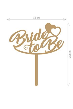 Gold  Bride To Be Yazılı Ayna Pleksi Pasta Üstü & Bekarlığa Veda Partisi & Pleksi Pasta Süsü