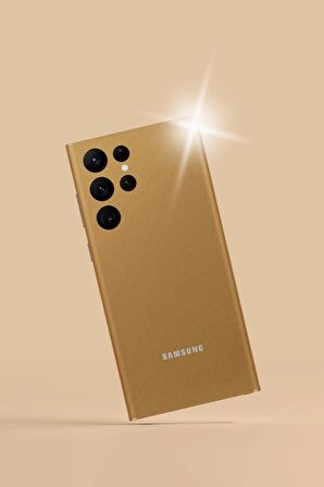 Gold Galaxy S22 Ultra Kaplama Arka Ve Yan Full Kaplayan Koruyucu Body Hydrogel Kaplama