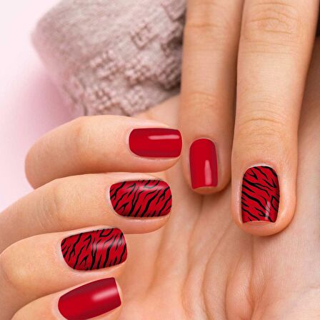 2' Li Zebra Desenli Tırnak Dövmesi, Tırnak Sticker, Nail Tattoo, Nail Art