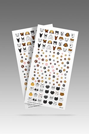 2' Li Patiler Tırnak Dövmesi, Tırnak Sticker, Nail Tattoo, Nail Art