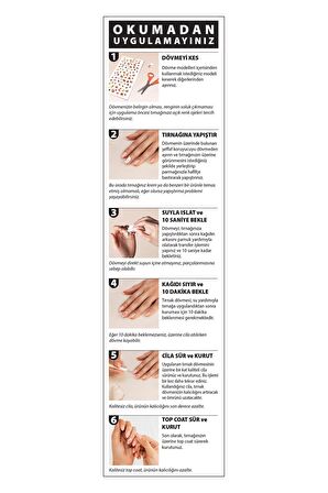 2' Li Kartanesi Tırnak Dövmesi, Tırnak Sticker, Nail Tattoo, Nail Art