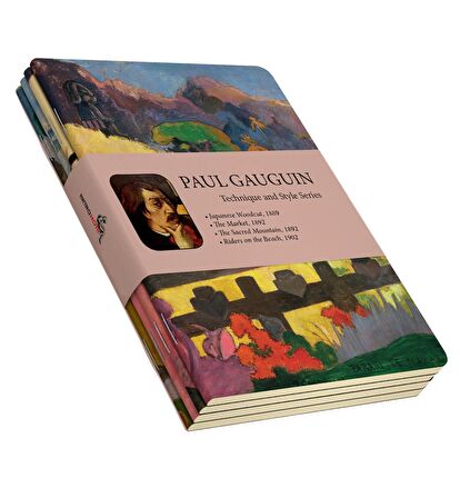 Paul Gauguin 4'lü Defter Seti - Technique And Style Series - Çizgisiz - 64 Sayfa - 10,5x14cm