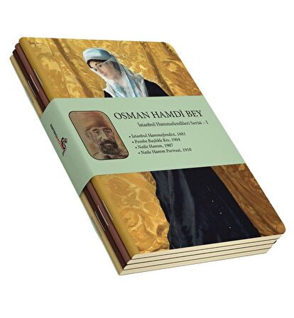 Osman Hamdi Bey 4'lü Defter Seti 1 - İstanbul Hanımefendileri 1 - Çizgisiz - 64 Sayfa - 14x21cm