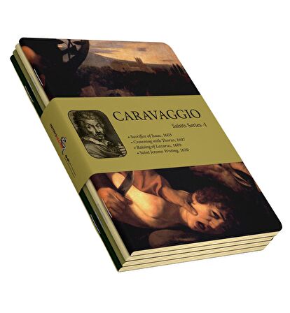 Caravaggio 4'lü Defter Seti 3 - Saints Series I - Çizgisiz - 64 Sayfa - 14x21cm