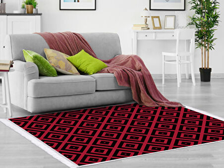 Dekoreko İnci Halı Dijital Saçaklı 1881 Desen 1