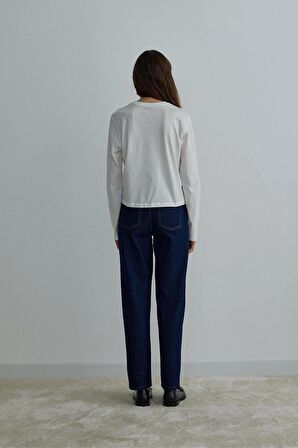 Ekru Forever Uzun Kollu Tişört