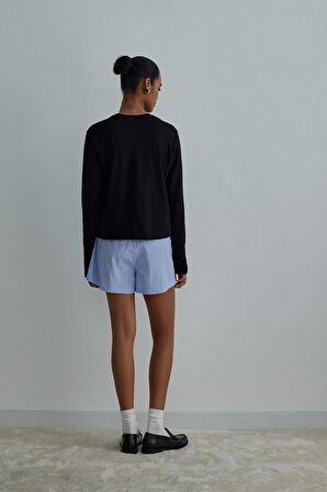 Siyah Forever Uzun Kollu Tişört