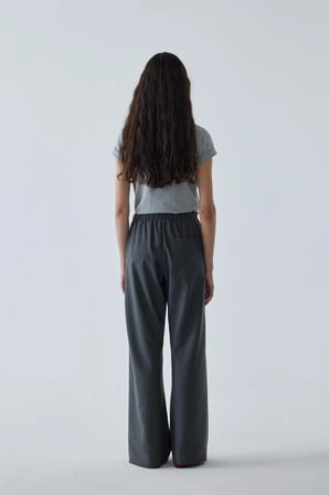 Füme Jilly Yün Karışımlı Pantolon