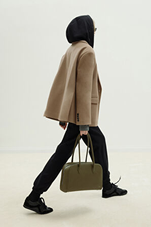 Sütlü Kahve Maskülen Kaşe Blazer Ceket