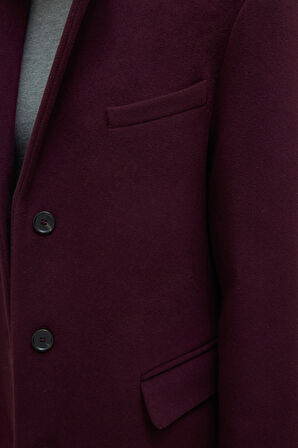 Bordo %100 Yün Blazer Ceket