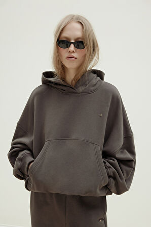 Kahverengi Hardy Kapüşonlu Sweatshirt